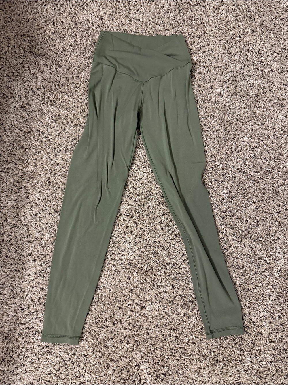 High-Rise Olive Green Active Leggings